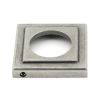 Pewter Regency Lever on Rose Set (Square)