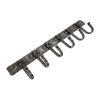 Iron Coat Hook Dotted 6 leg - Pewter