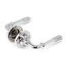 Polished Chrome Reeded Lever on Rose Set - Unsprung