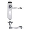 Zoo Hardware Arundel Lever Euro Lock (47.5mm c/c) Furniture - Short Plate 175 x 42mm - Chrome