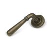 Burnished Brass Newbury Lever on Rose Set (Plain)