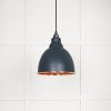 Hammered Copper Brindley Pendant in Soot