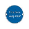 Zoo Hardware Signage - Fire Door Keep Clear - Satin Aluminium