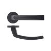 Zoo Hardware Hydra lever on round rose - Black
