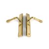 Polished Brass Reeded Slimline Lever Latch Set