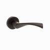 STATUS Colorado Lever Door Handle on Round Rose - Urban Dark Bronze (Pair)