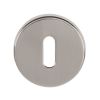 Tupai Rapido CurvaLine Key Escutcheons on Round Rose - Pearl Nickel (Pair)