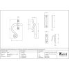 Pewter Locking Monkeytail Fastener - LH