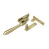 Satin Brass Night-Vent Locking Reeded Fastener