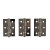 Atlantic CE Fire Rated Grade 7 Ball Bearing Hinges 3" x 2" x 2mm set of 3 - Black Nickel