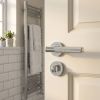 Complete Bari Door Handle Pack - Heavy Duty Tubular Bathroom (Standard Thumb Turn) - Polished Chrome - 76mm / 3-inch Hinges - JE-D31B3-PC