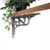 Edwardian Scroll Shelf Bracket Pewter (Sold in Pairs)