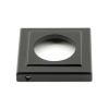 Black Avon Round Lever on Rose Set (Square) - Unsprung