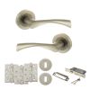 STATUS Colorado Door Handle Pack (3 Lever Lock Set - 3" CE Sashlock, 4" Fire Rated Hinges x3) - Satin Nickel