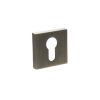 STATUS Euro Escutcheons on S4 Square Rose - Antique Brass (Pair)