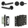 Complete Venice Door Handle Pack - Bathroom - Black - By Frelan Hardware - JE-F5A2-MB