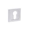 STATUS Euro Escutcheons on Square Rose - Polished Chrome (Pair)