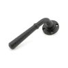 Matt Black Hammered Newbury Lever on Rose Set (Square)