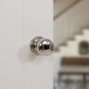 Old English Harrogate Door Knob Pack (Latch Set - 3" HD Latch, 4" Fire Rated Hinges x3) - Polished Nickel
