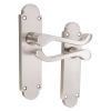 Oakley Lever on Backplate Latch Satin Nickel