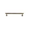 Heritage Brass Cabinet Pull Partial Knurled Design with 16mm Rose 96mm CTC Antique Brass finish