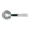 Polished Chrome Avon Round Lever on Rose Set (Art Deco)