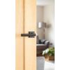 Matt Black Brompton Lever on Rose Set (Square) - Unsprung