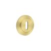 Burlington Standard Keyway Escutcheons Reeded Rose Satin Brass - By Frelan Hardware - BUR-60SB-74SB