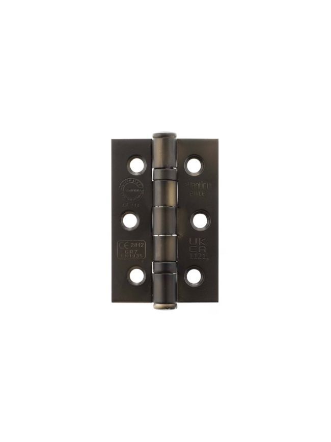 Atlantic CE Fire Rated Grade 7 Ball Bearing Hinges 3" x 2" x 2mm - Urban Dark Bronze (Pair)