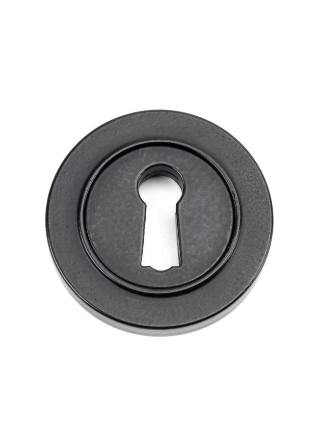 Matt Black Round Escutcheon (Plain)