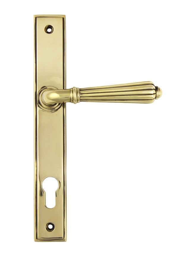 Aged Brass Hinton Slimline Lever Espag. Lock Set