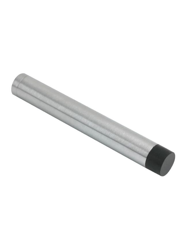 Zoo Hardware Door Stop - Cylinder without Rose 105mm - Satin Chrome