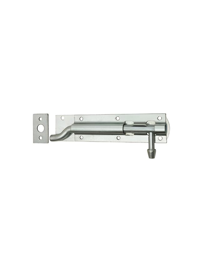 Iron Barrel Bolt - Necked 8" Zinc