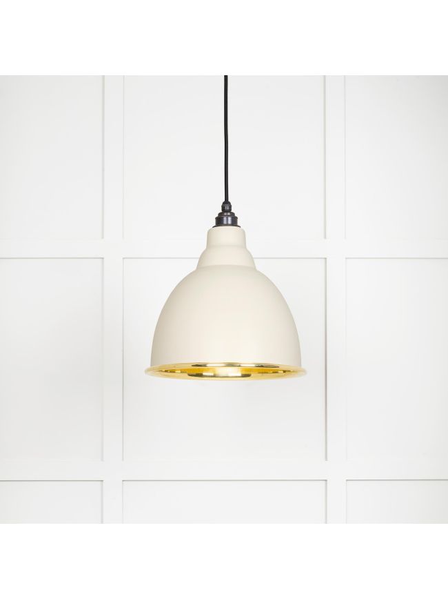 Smooth Brass Brindley Pendant in Teasel