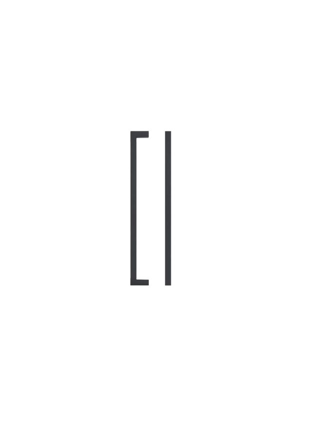 Zoo Hardware Square Block Cabinet handle 224mm CTC Matt Black Finish