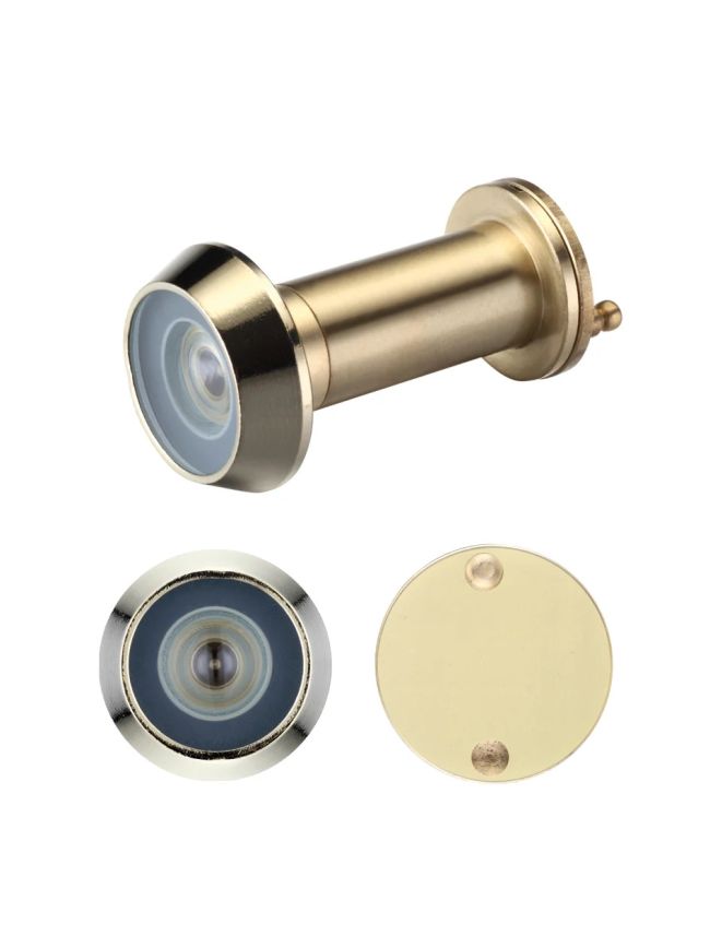 Zoo Hardware Door Viewer with Glass Lens - Polished Brass