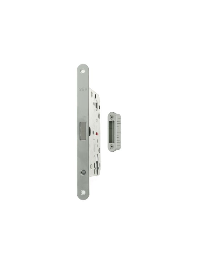 AGB Polaris 2XT Magnetic Euro Profile Sashlock 50mm backset with strike plates for ALU doors - Satin Chrome