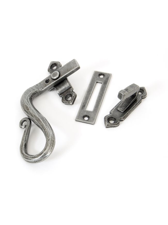 Pewter Locking Shepherd's Crook Fastener - LH