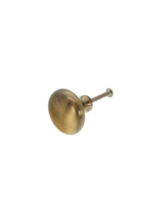 Mushroom 38mm Cupboard Knob Antique Brass