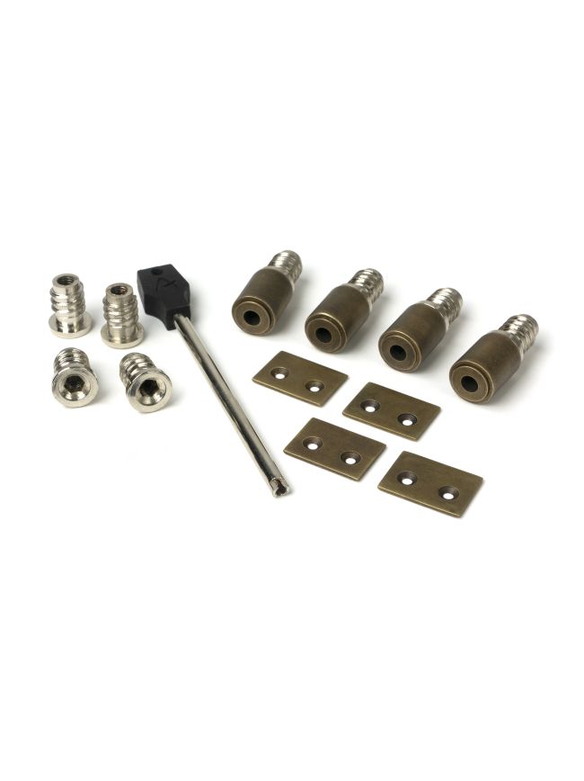 Burnished Brass Secure Stops (Pack of 4)