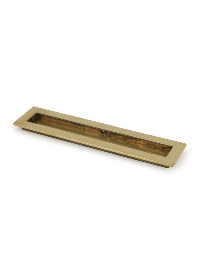 Aged Brass 250mm Plain Rectangular Pull