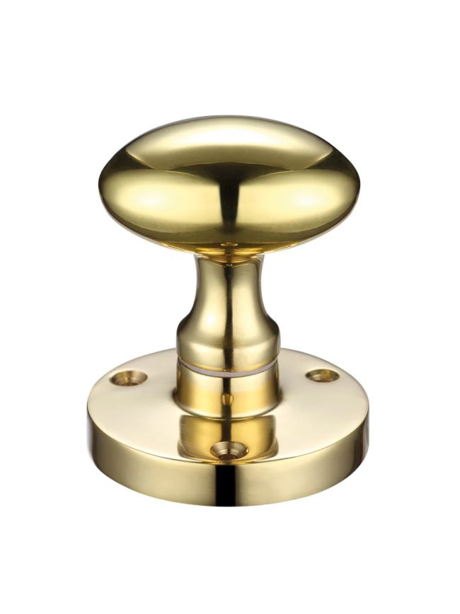 Zoo Hardware Zoo Oval Mortice Knob 60.5mm rose dia - Brass