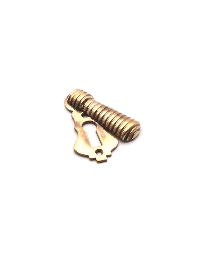 Beehive Escutcheon Aged Brass
