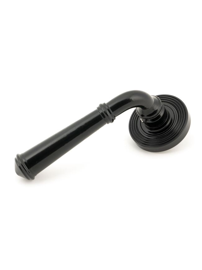 Black Regency Lever on Rose Set (Beehive) - Unsprung