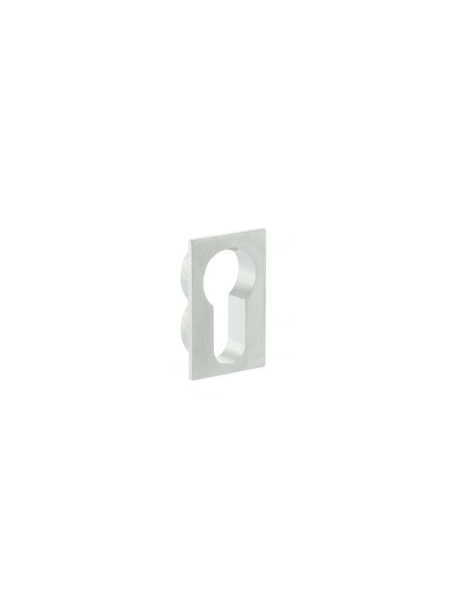 Forme Concealed Rose Euro Escutcheons Square - Satin Chrome (Pair)