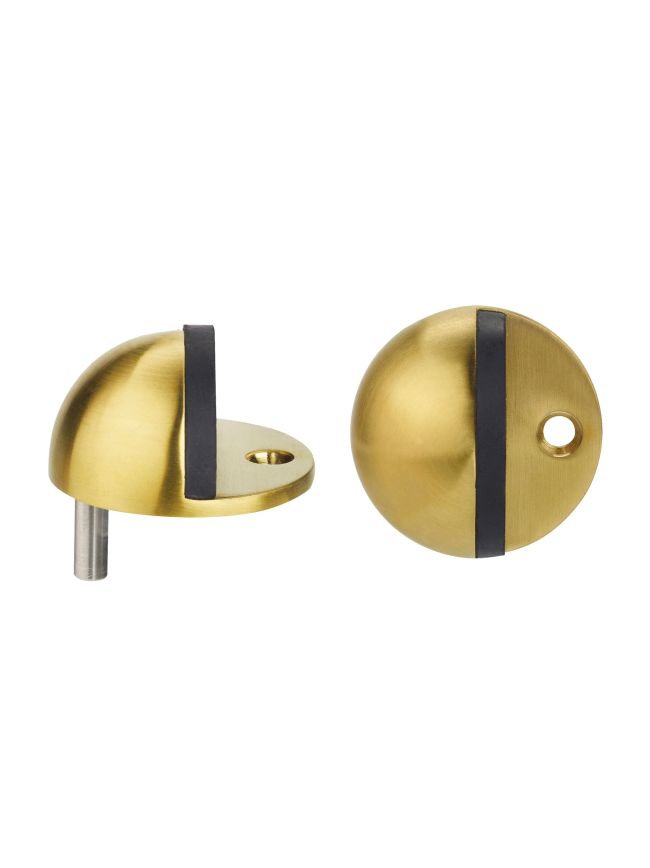 Zoo Hardware Door stop - floor mounted - oval - 45mm - Favo Satin Brass