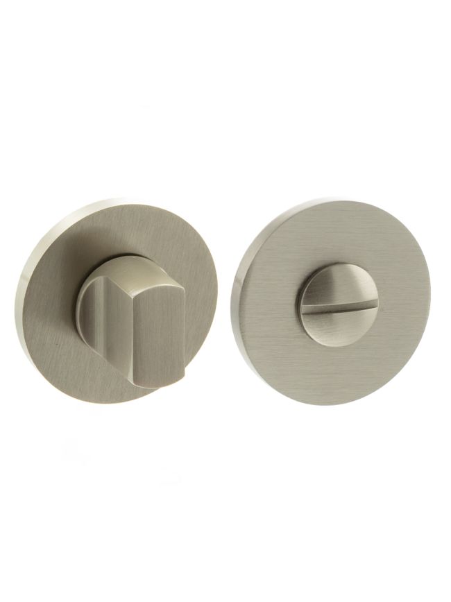 Millhouse Brass WC Turn and Release on 5mm Slimline Round Rose - Satin Nickel