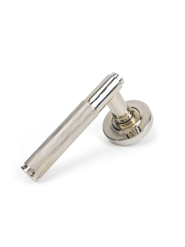 Polished Nickel Brompton Lever on Rose Set (Plain)