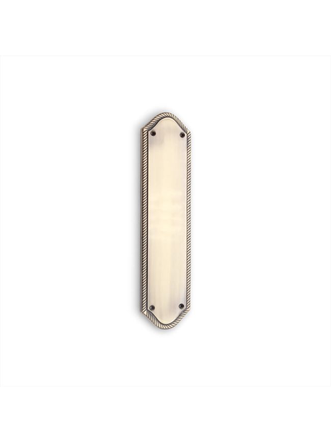 Georgian Half Round  Finger Plate 300mm Antique Brass