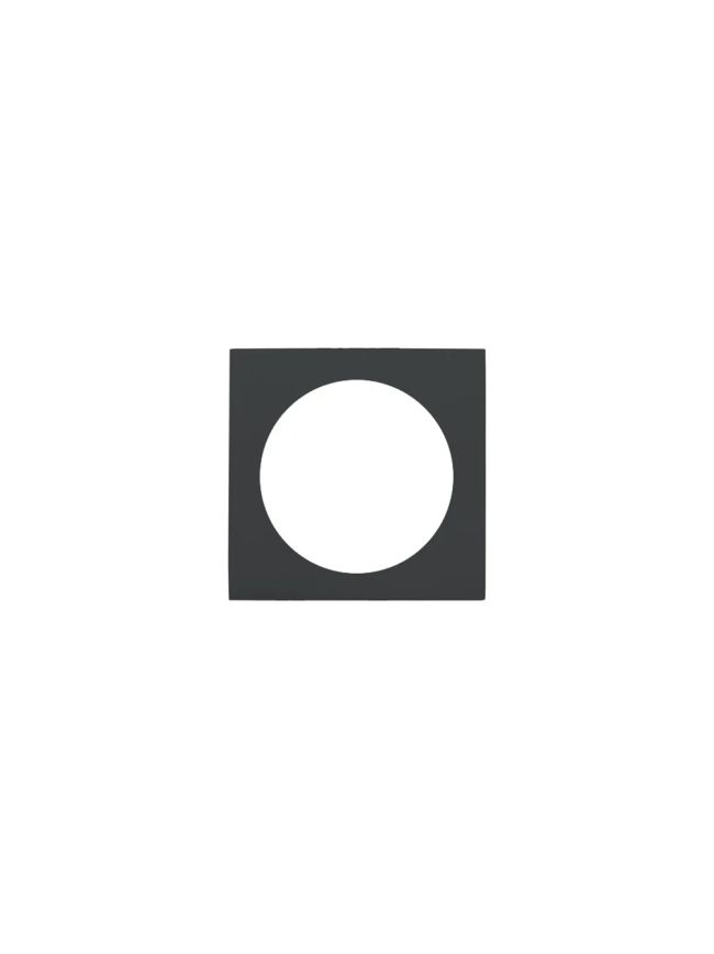 Zoo Hardware Spare square rose (turn & release) - Oscuro Matt Black
